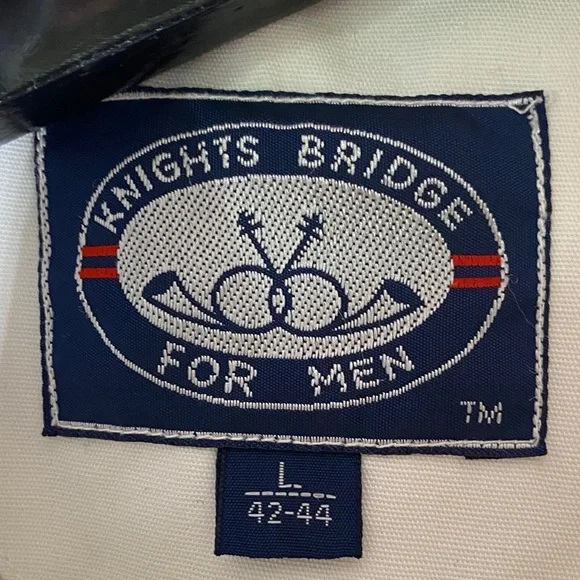 Knights Bridge For Men Vintage White Bomber Jacket Size 42-44 Harrington Style - Picture 2 of 11